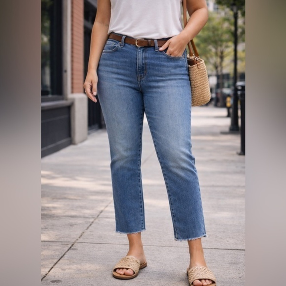 EVIDNT x Anthropologie Women's Denim Florence Straight Jeans NWT 31 30 #1225-26